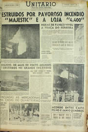 Página do jornal Unitário de abril de 1955
