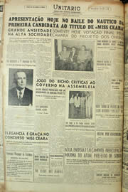 Página do jornal Unitário de abril de 1955