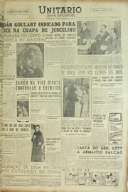 Página do jornal Unitário de abril de 1955