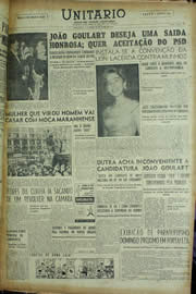 Página do jornal Unitário de abril de 1955