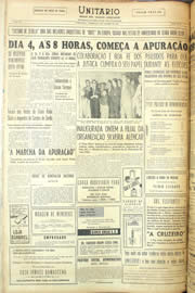 Página do jornal Unitário de outubro de 1955