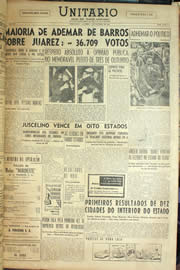 Página do jornal Unitário de outubro de 1955