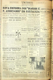 Página do jornal Unitário de outubro de 1955