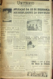 Página do jornal Unitário de outubro de 1955