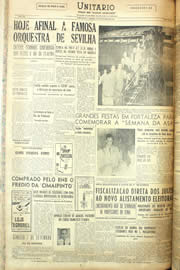 Página do jornal Unitário de outubro de 1955