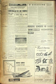 Página do jornal Unitário de outubro de 1955