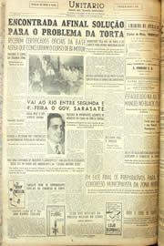 Página do jornal Unitário de outubro de 1955