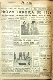 Página do jornal Unitário de outubro de 1955
