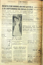 Página do jornal Unitário de outubro de 1955
