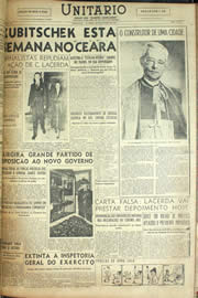 Página do jornal Unitário de outubro de 1955