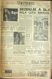 Página do jornal Unitário de outubro de 1955