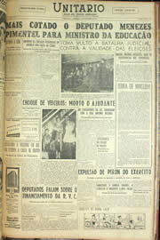 Página do jornal Unitário de outubro de 1955
