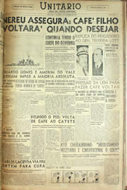 Página do jornal Unitário de novembro de 1955