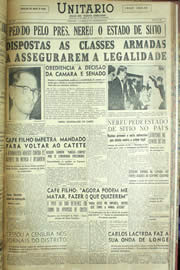 Página do jornal Unitário de novembro de 1955