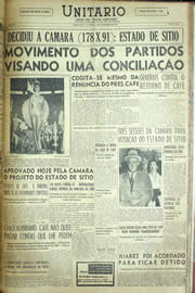 Página do jornal Unitário de novembro de 1955
