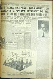Página do jornal Unitário de novembro de 1955