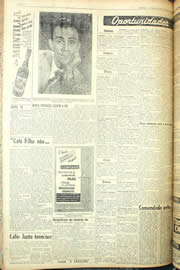 Página do jornal Unitário de novembro de 1955