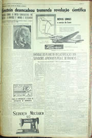 Página do jornal Unitário de novembro de 1955