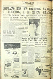 Página do jornal Unitário de dezembro de 1955
