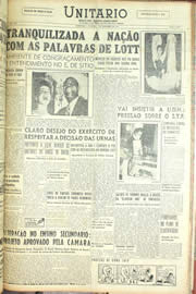 Página do jornal Unitário de dezembro de 1955