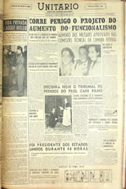Página do jornal Unitário de dezembro de 1955