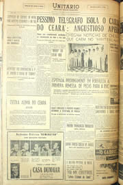 Página do jornal Unitário de dezembro de 1955