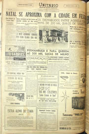 Página do jornal Unitário de dezembro de 1955