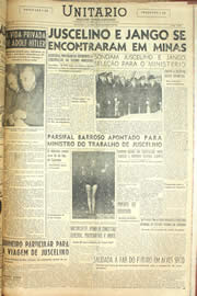 Página do jornal Unitário de dezembro de 1955