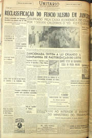 Página do jornal Unitário de dezembro de 1955
