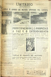 Página do jornal Unitário de dezembro de 1955