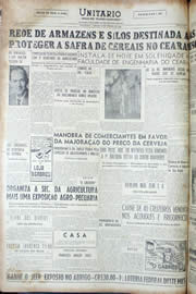 Página do jornal Unitário de janeiro de 1956