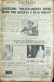Página do jornal Unitário de janeiro de 1956