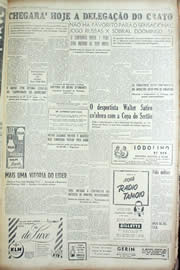 Página do jornal Unitário de fevereiro de 1956