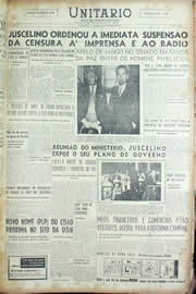 Página do jornal Unitário de fevereiro de 1956