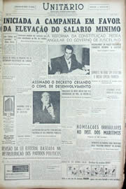 Página do jornal Unitário de fevereiro de 1956