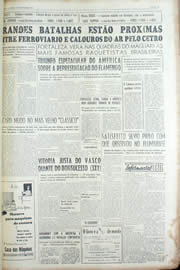 Página do jornal Unitário de fevereiro de 1956