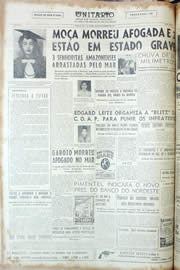 Página do jornal Unitário de fevereiro de 1956
