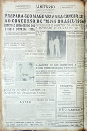 Página do jornal Unitário de março de 1956