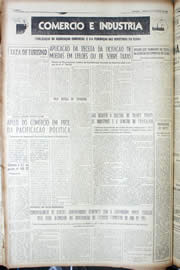 Página do jornal Unitário de março de 1956