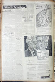Página do jornal Unitário de março de 1956