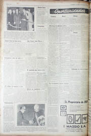 Página do jornal Unitário de março de 1956