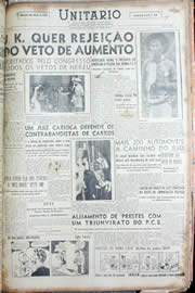Página do jornal Unitário de abril de 1956