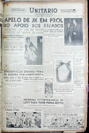 Página do jornal Unitário de abril de 1956