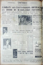 Página do jornal Unitário de abril de 1956