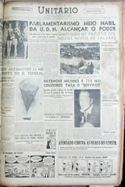 Página do jornal Unitário de abril de 1956