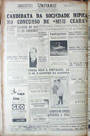 Página do jornal Unitário de abril de 1956