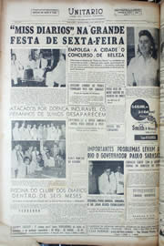 Página do jornal Unitário de abril de 1956