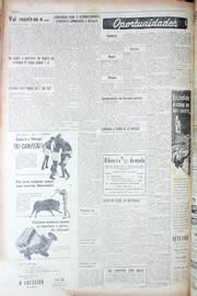 Página do jornal Unitário de abril de 1956