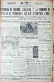 Página do jornal Unitário de abril de 1956