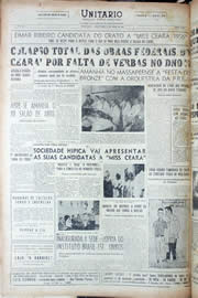 Página do jornal Unitário de abril de 1956